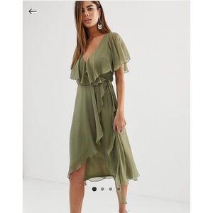 ASOS Cape Back Midi Dress